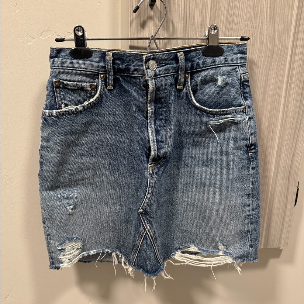 Agolde distressed denim shorts